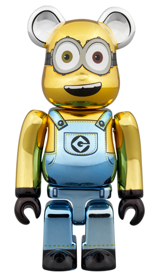 Bob Minions Chrome Version 100% + 400% Bearbrick Set by Medicom Toy -  Mindzai Toy Shop