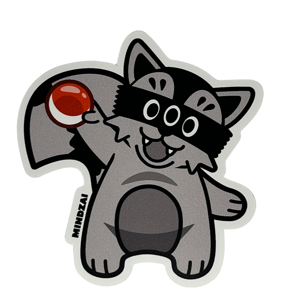 Hunter Holding Gacha Ball Medium Sticker