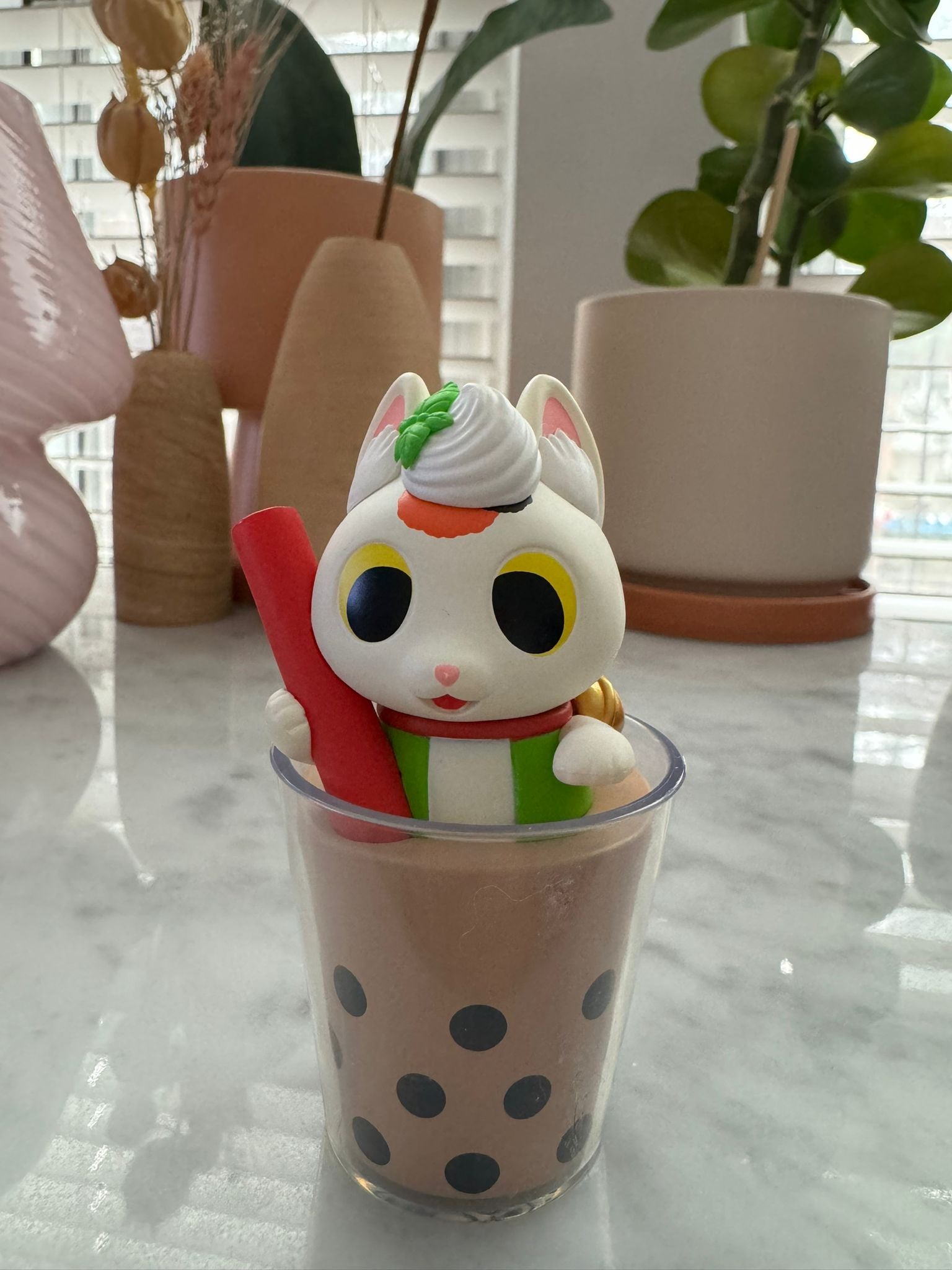 Popmart X Konatsuya Konatsu Can Neko Friends Sweet Dessert Pearl Milk Tea - 1