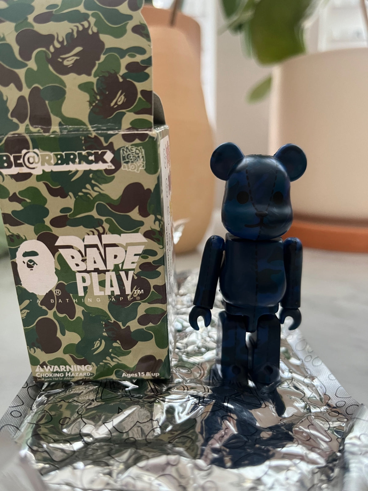 Bearbrick Bape Play Fire Camo Blue 2003 - 1