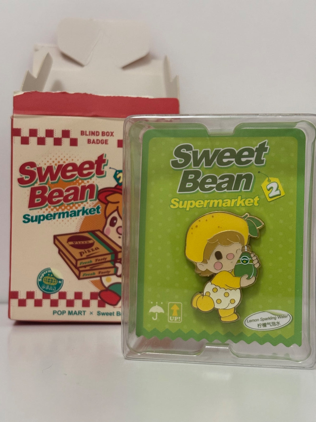 Sweet Bean - Supermarket Blind Box Badge - Lemon Sparkling Water - 1