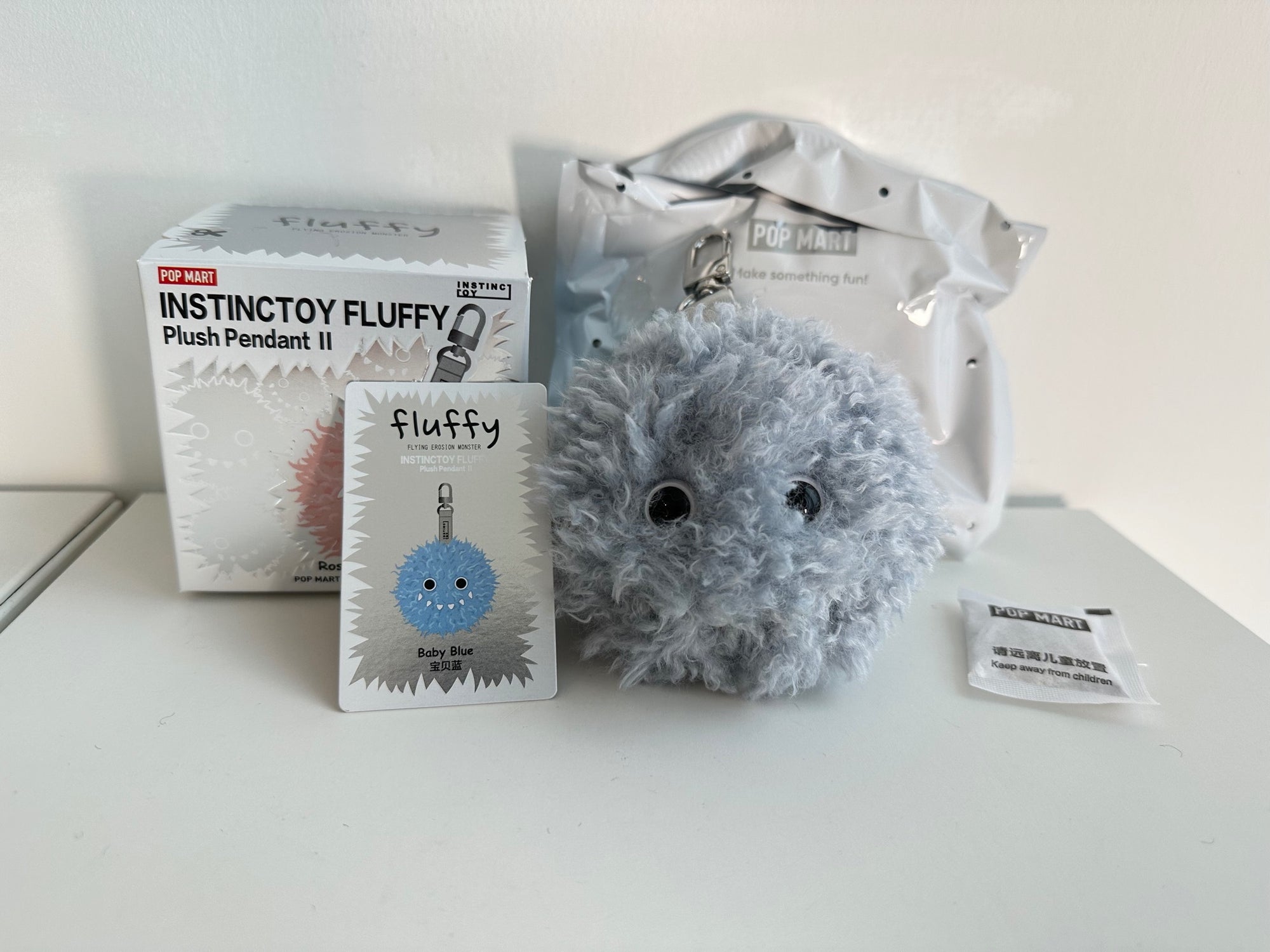 Baby Blue - INSTINCTOY FLUFFY Plush Pendant II by POP MART  - 1