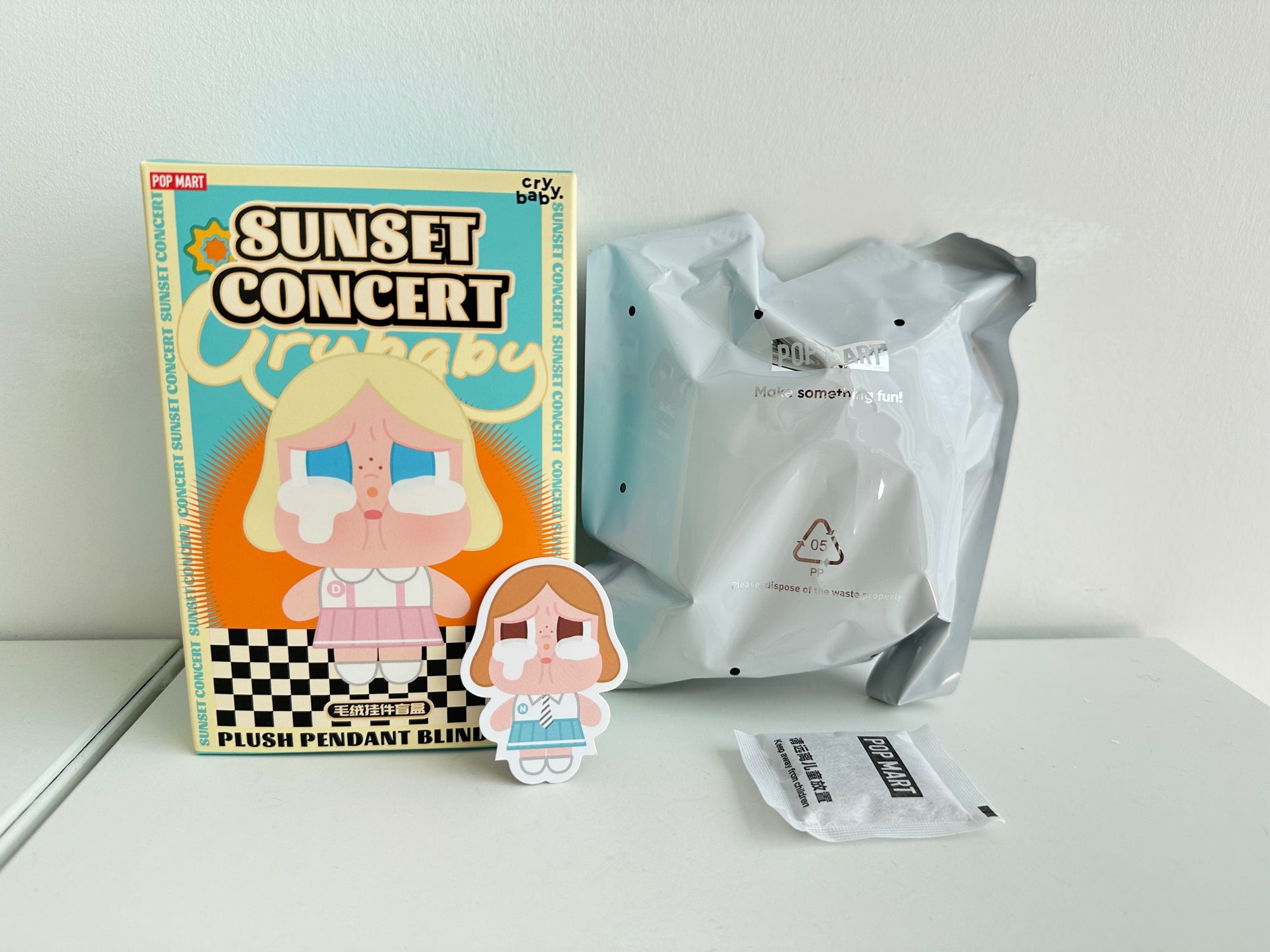 Beige Blue - CRYBABY Sunset Concert Series-Plush Pendant by POP MART - 1