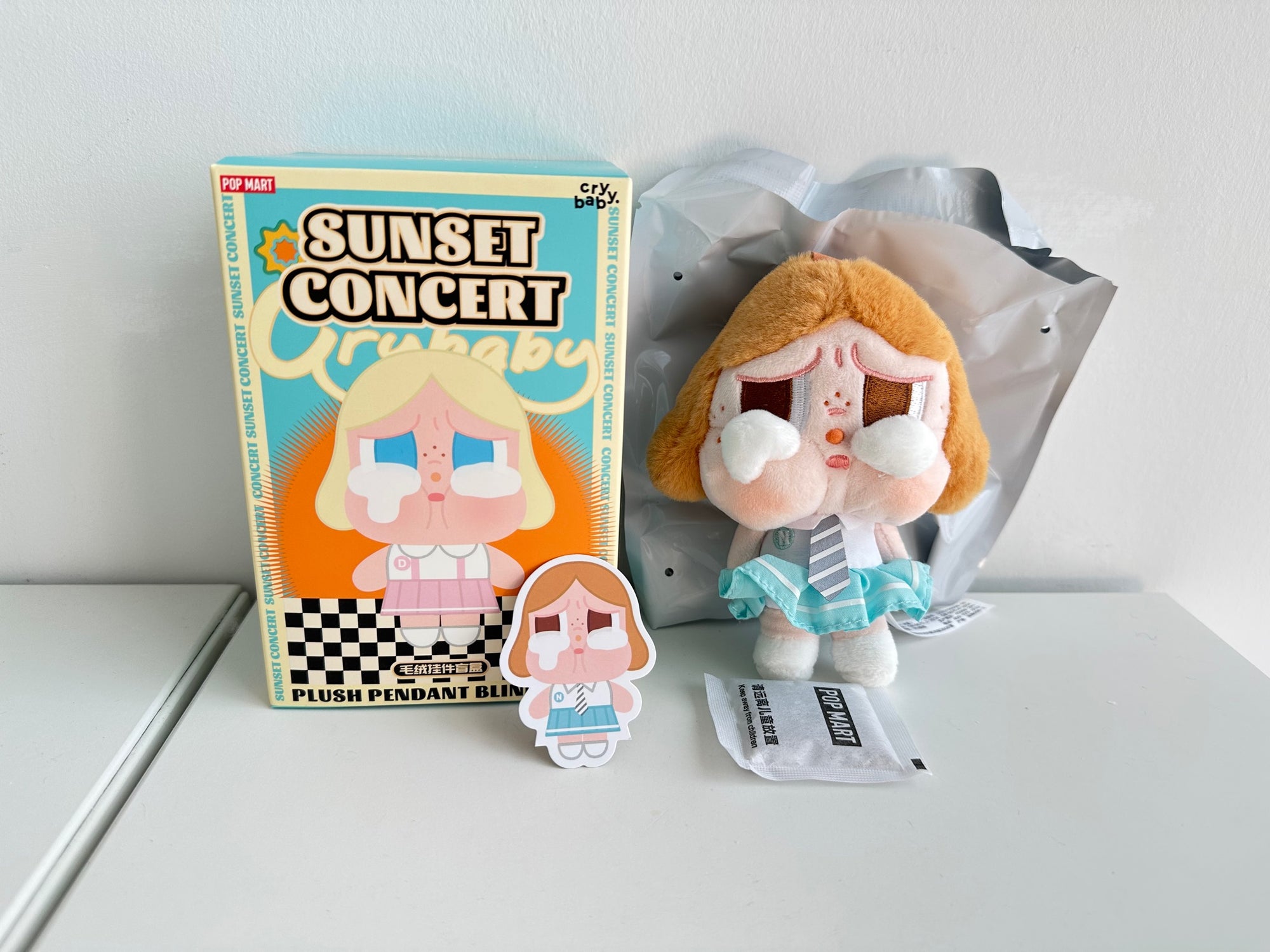 Beige Blue - CRYBABY Sunset Concert Series-Plush Pendant by POP MART - 2