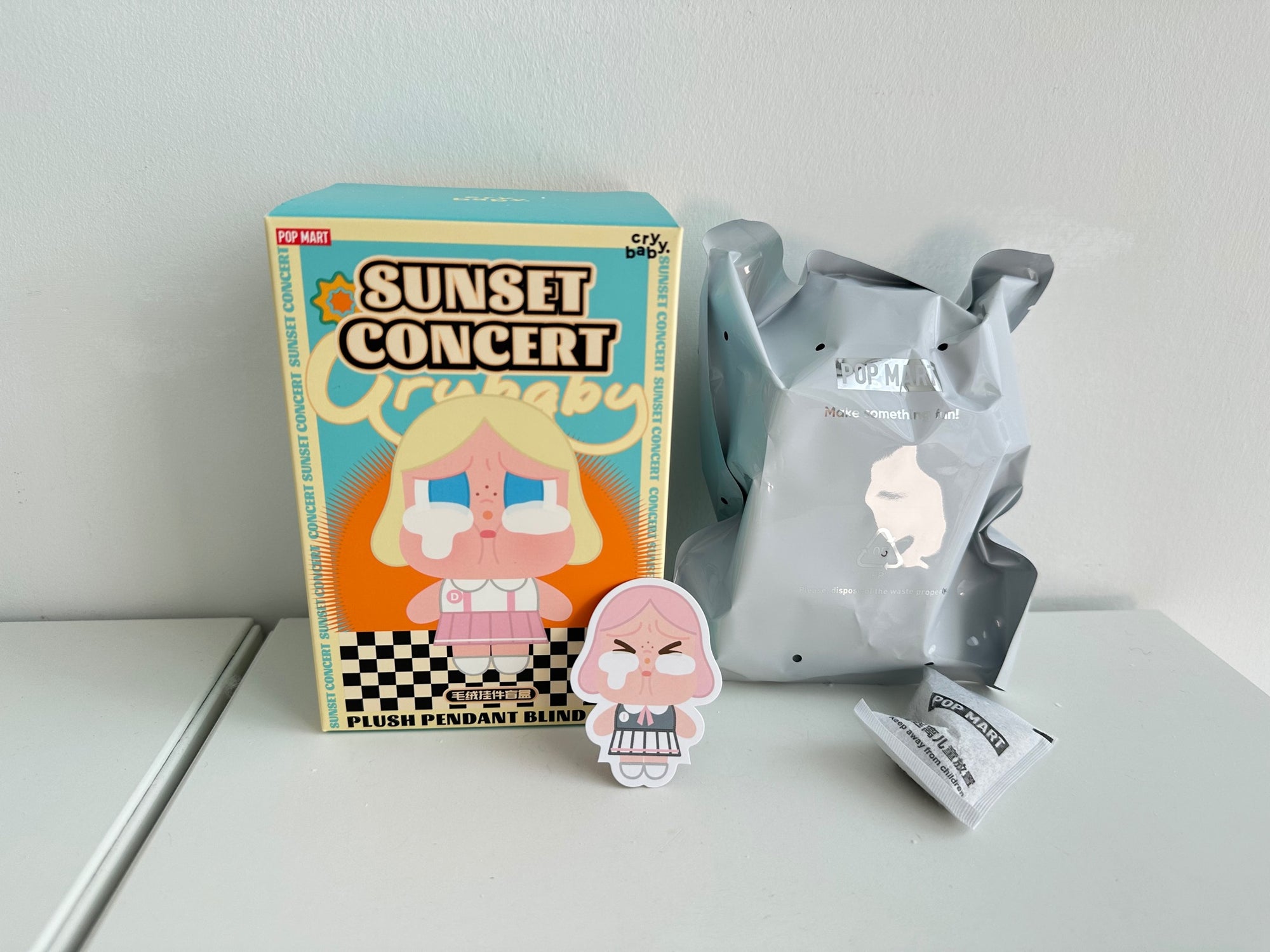 Pink Grey - CRYBABY Sunset Concert Series-Plush Pendant by POP MART - 1