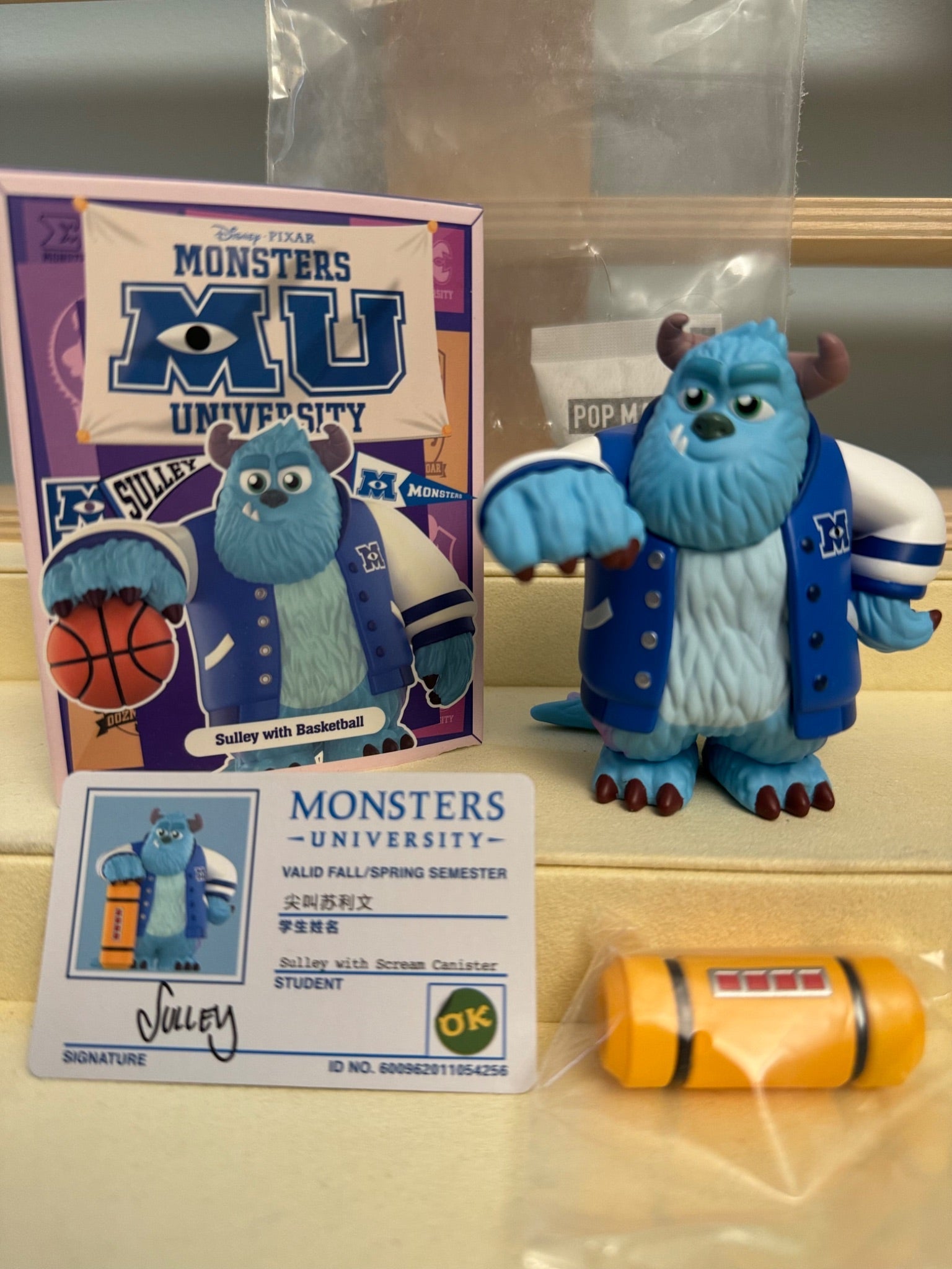 Pop Mart Disney Pixar Monsters University - Sully with Scream Canister - 1