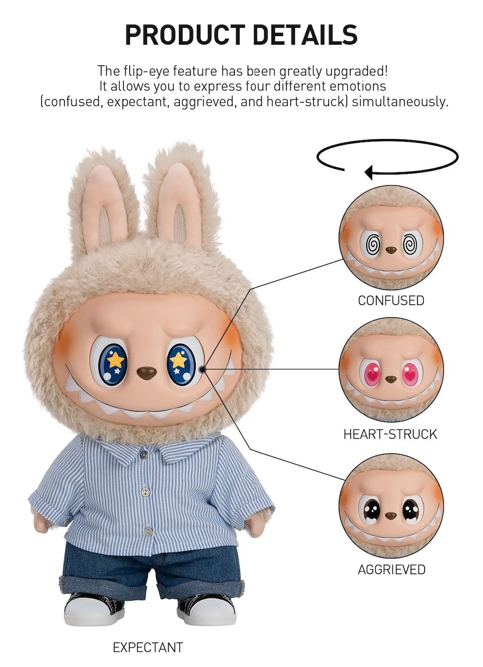 THE MONSTERS LABUBU - FLIP WITH ME Vinyl Plush Doll - 5