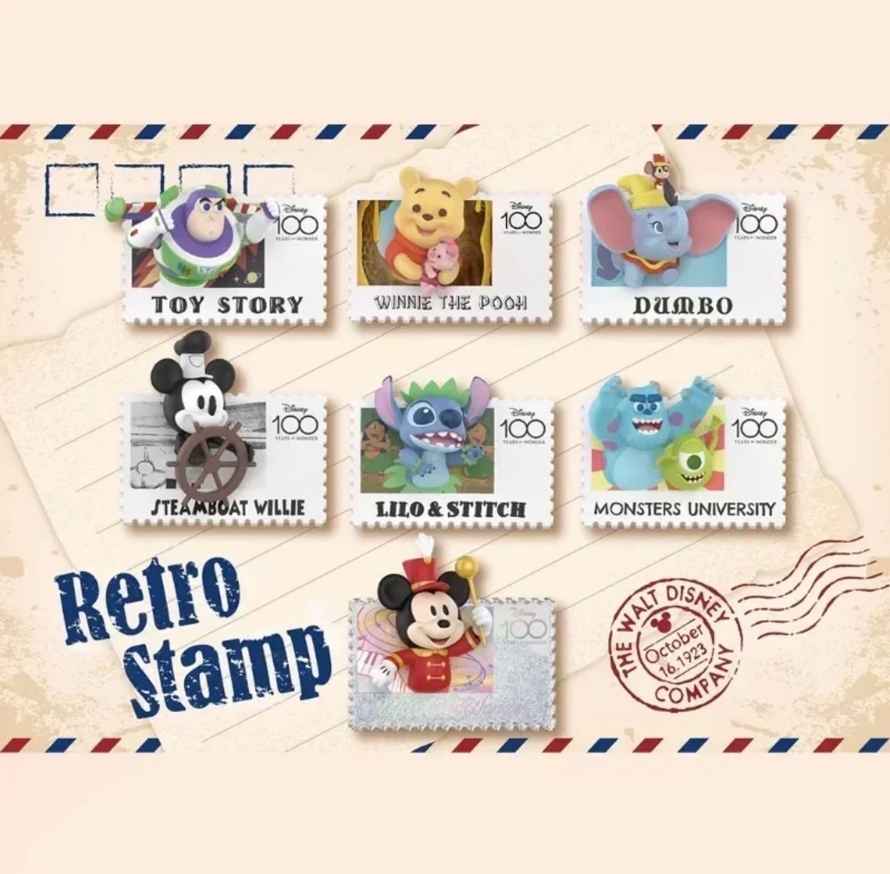 Miniso Disney 100 Retro Stamps - single blind box