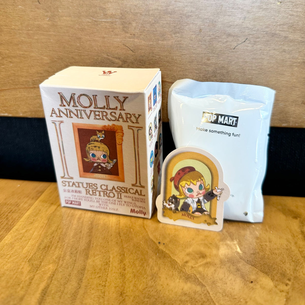 You Are Not Alone Rebirth 2006 (Special Ver.)- Molly Anniversary Statue Classical Retro II Magnet - Pop Mart - 1