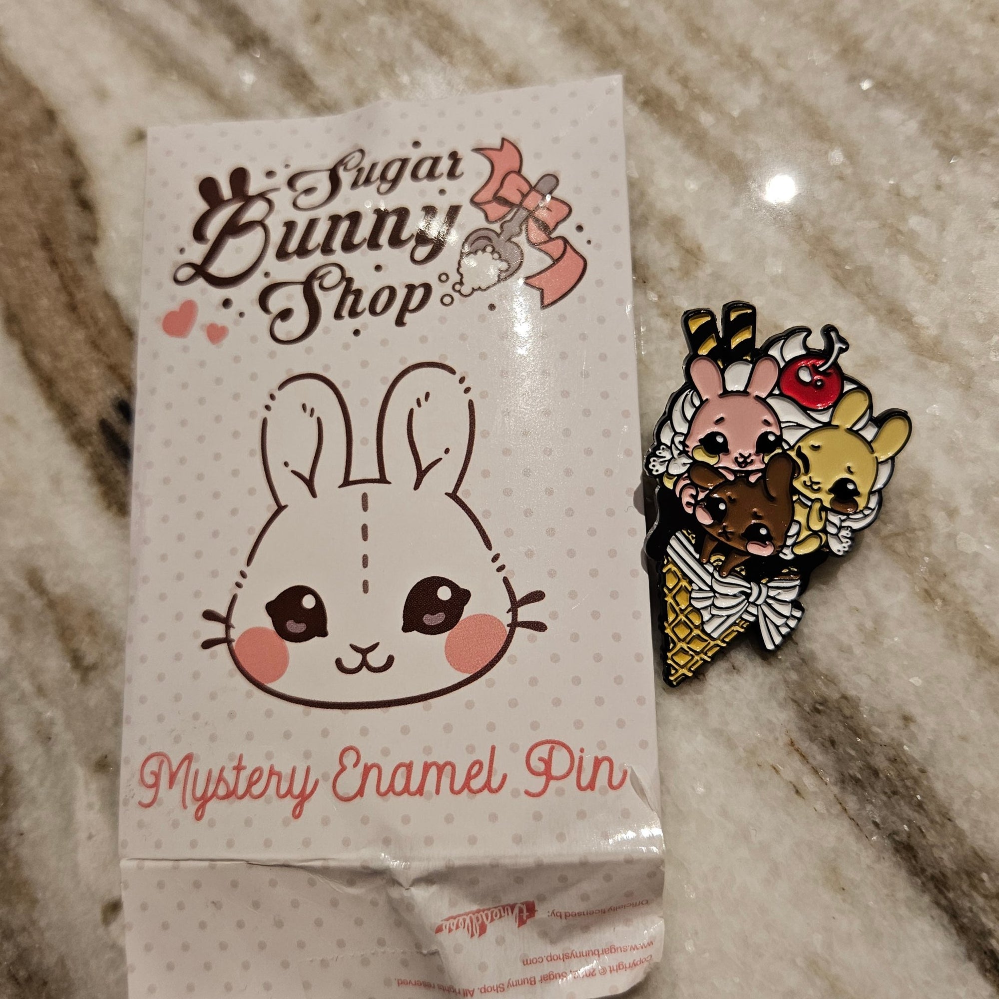 Bunny Ice Cream - Kawaii Animal Friends Blind Box Enamel Pin By Sugar Bunny Shop - 1