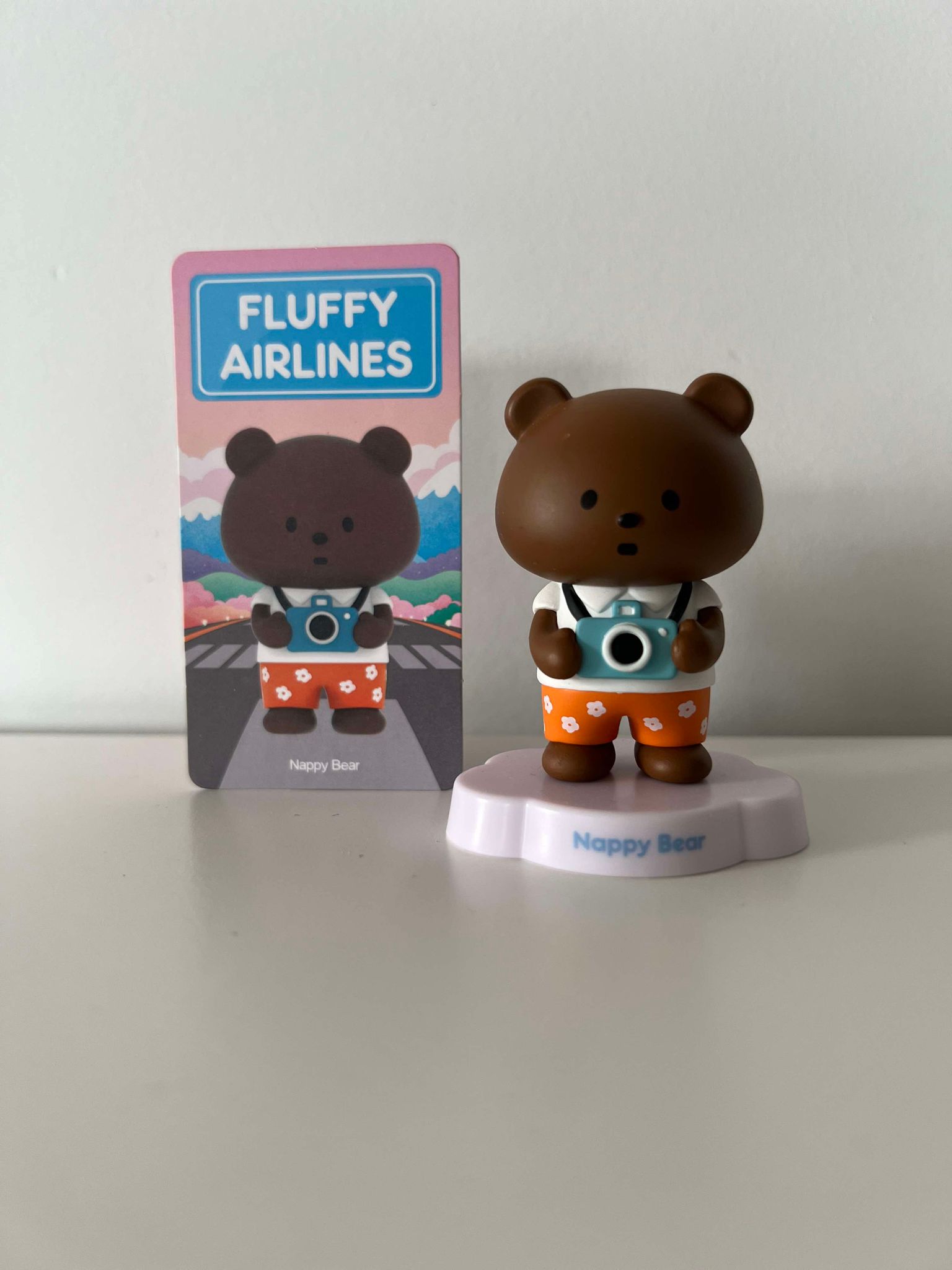 Nappy Bear -Mr. White Cloud Mini Series 5 Fluffy Airlines Edition by Fluffy House x POP MART - 1