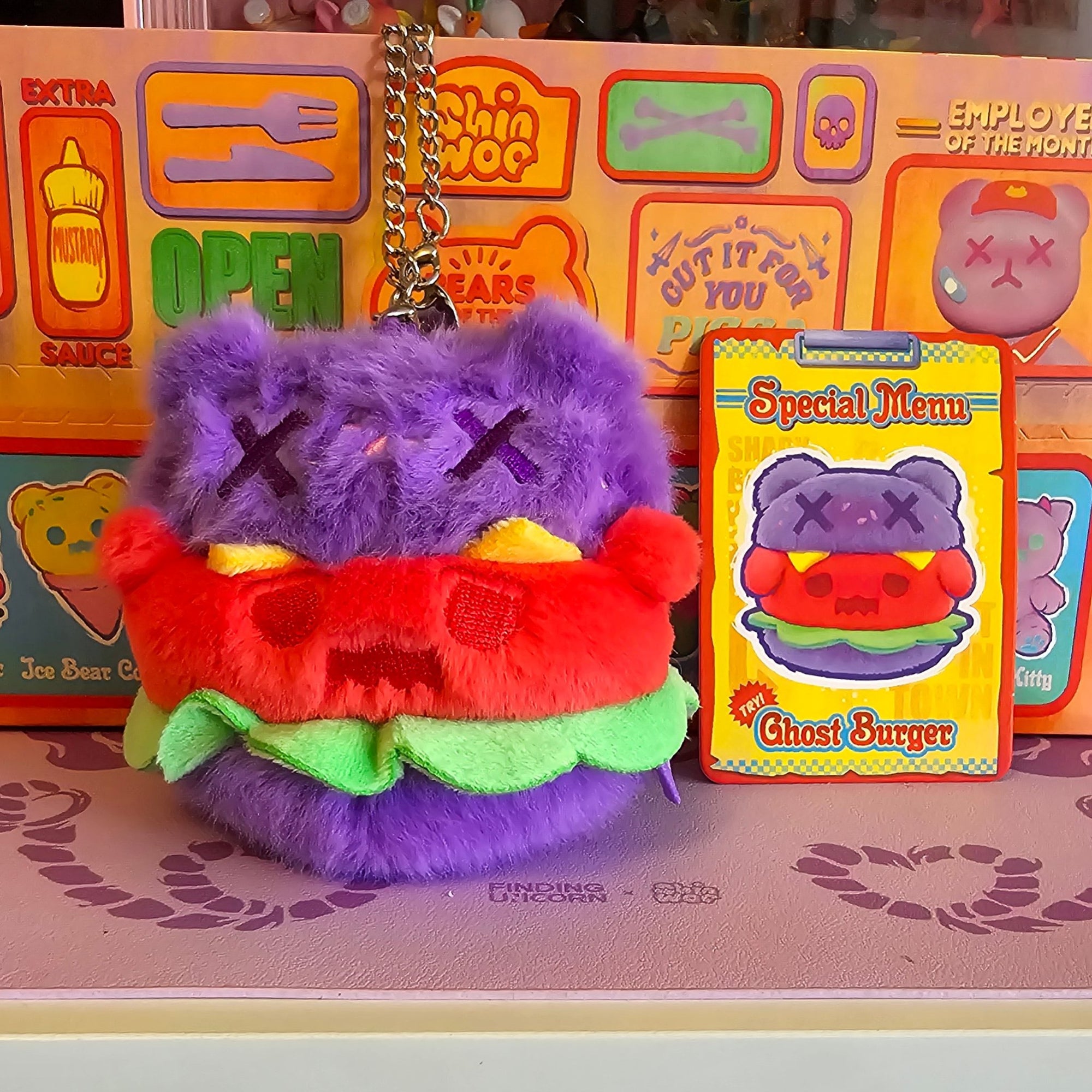 Ghost Burger - Strange Ghost Diner Plush Keychain - [F.UN] Shinwoo - 1