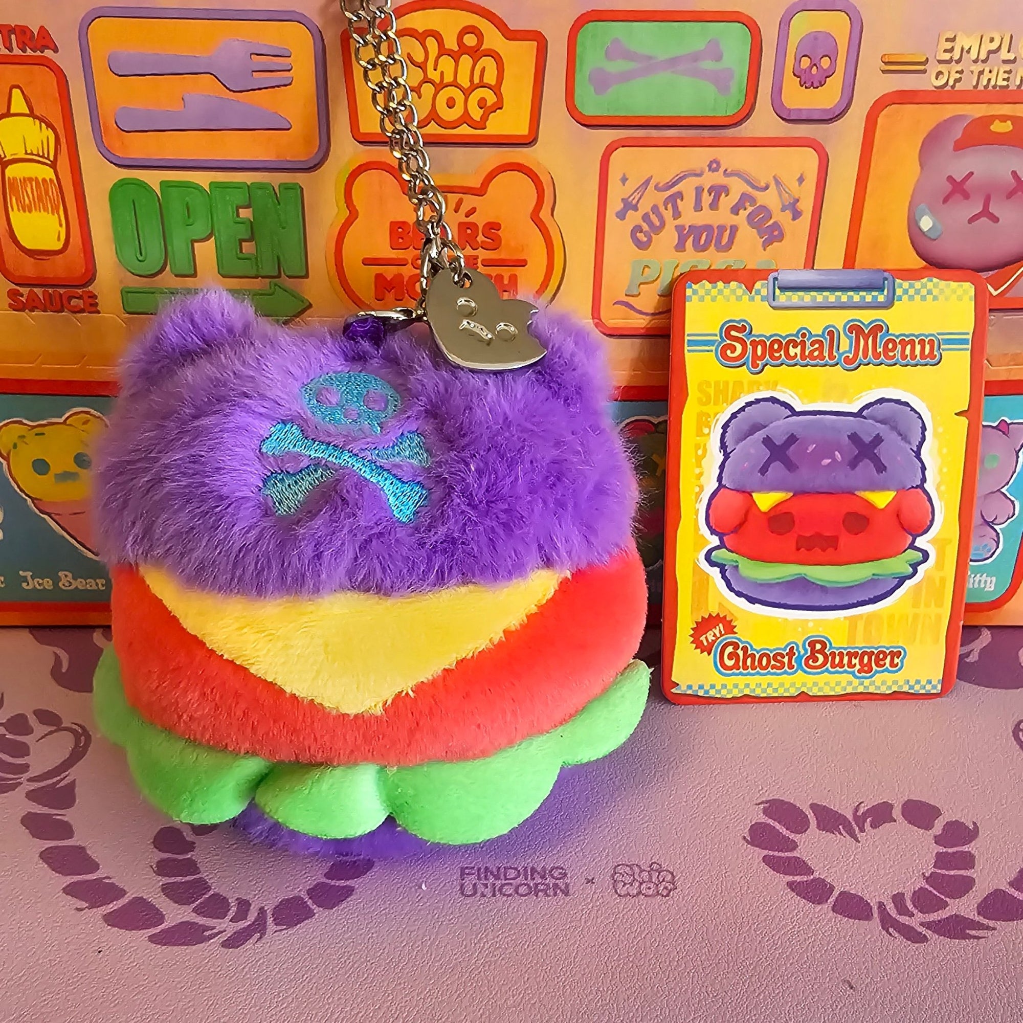 Ghost Burger - Strange Ghost Diner Plush Keychain - [F.UN] Shinwoo - 2