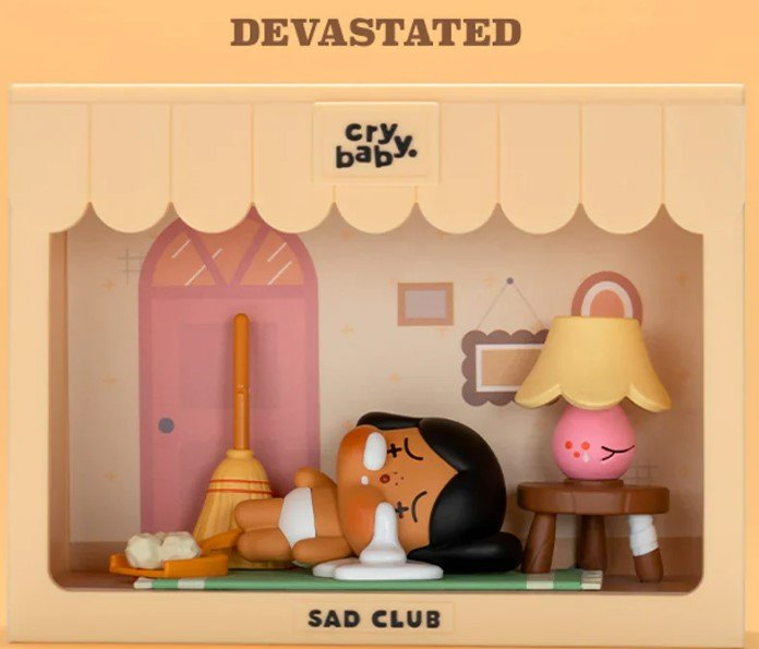 Devastated - Cry Baby Sad Club Series Scene Set by Pop Mart - 1