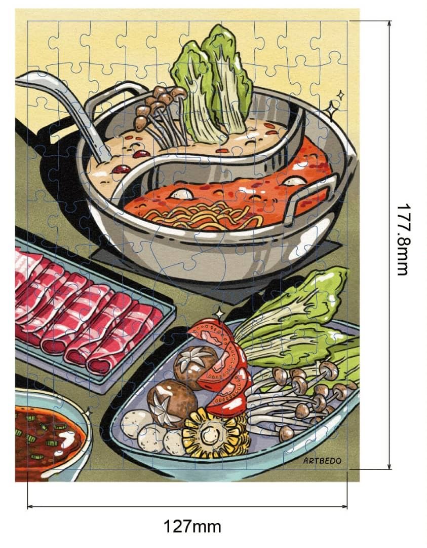 100 pieces Hot Pot Jigsaw Puzzle - Arcadia Puzzles - 1