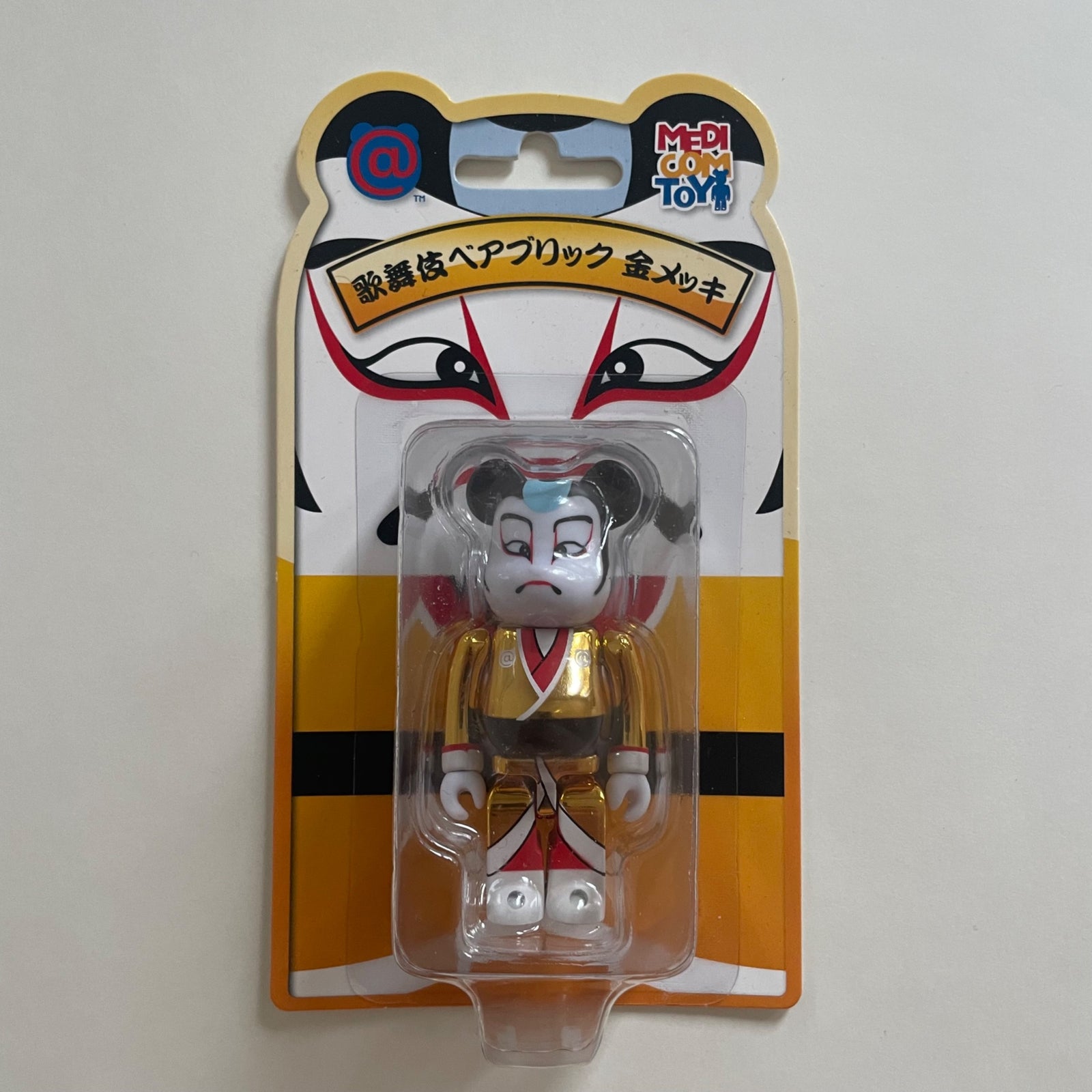 Gold Plated Kabuki 100% Bearbrick by Medicom Toy - 1