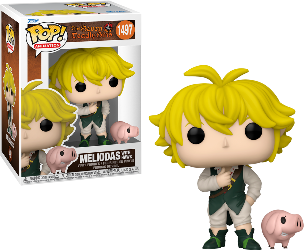 Funko POP! The Seven Deadly Sins - Meliodas with Hawk #1497 Pop Vinyl Figure - 1