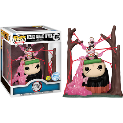 Funko POP! Demon Slayer - Nezuko Kamado in Web (6-Inch, Glow) #1418 Pop Vinyl Figure - 1