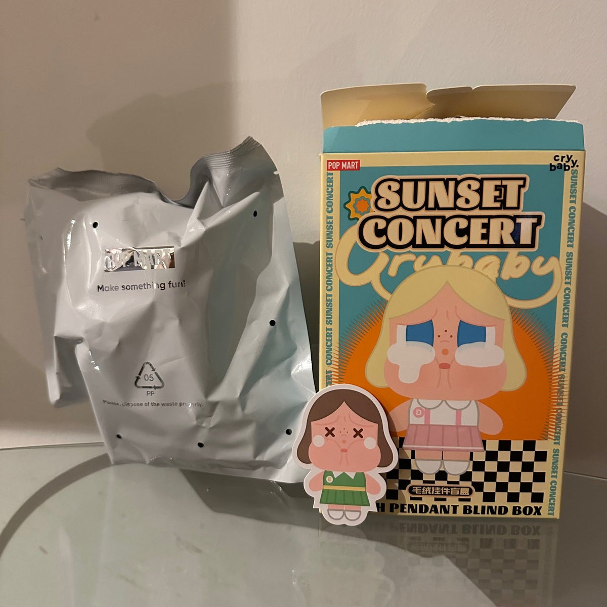 Dim Green - CRYBABY Sunset Concert Plush Pendant by Pop Mart - 1