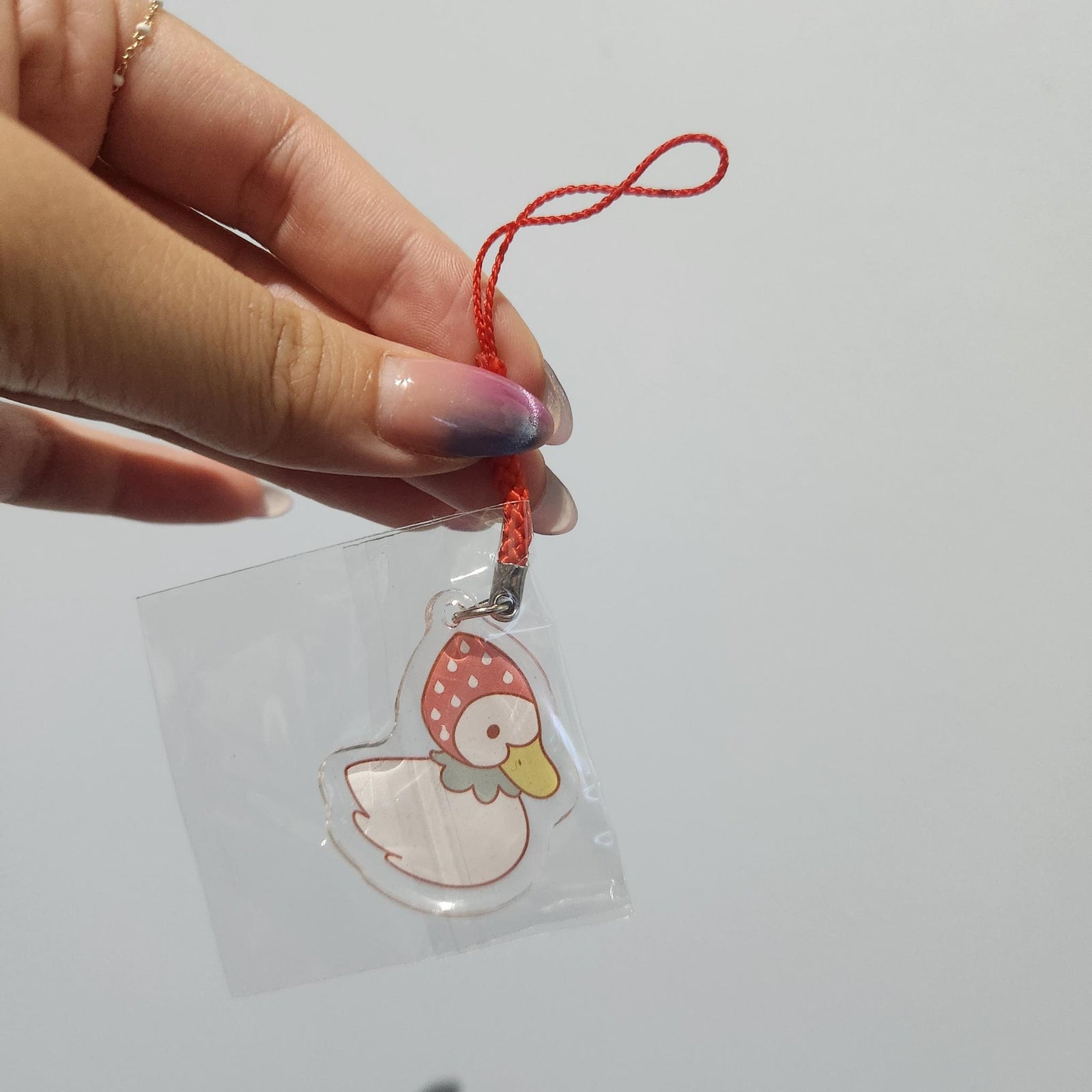 Strawberry Duck Phone Charm - Otoro Cat - 1