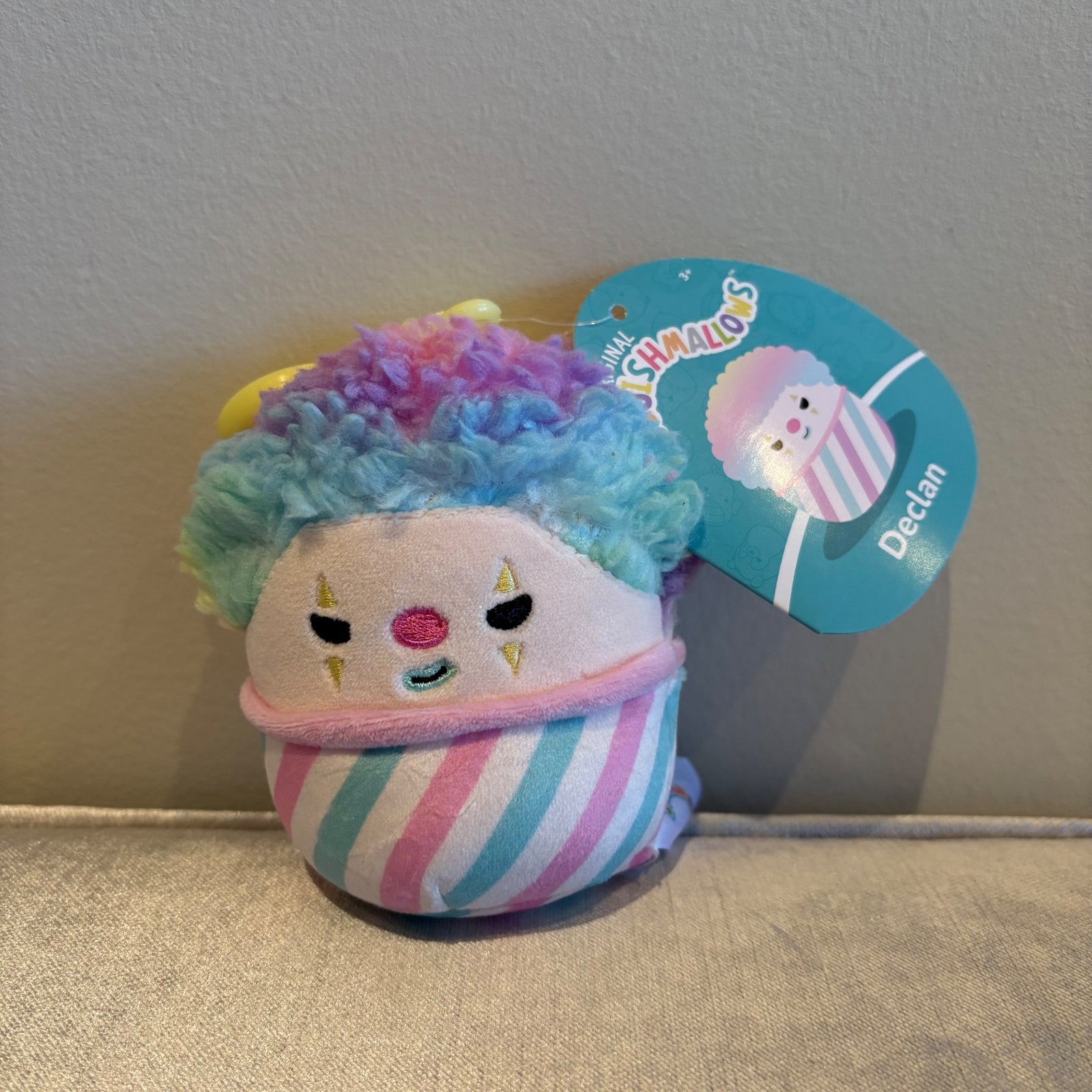 3.5” Clip Declan the Snow-cone Clown by Squishmallows - 1