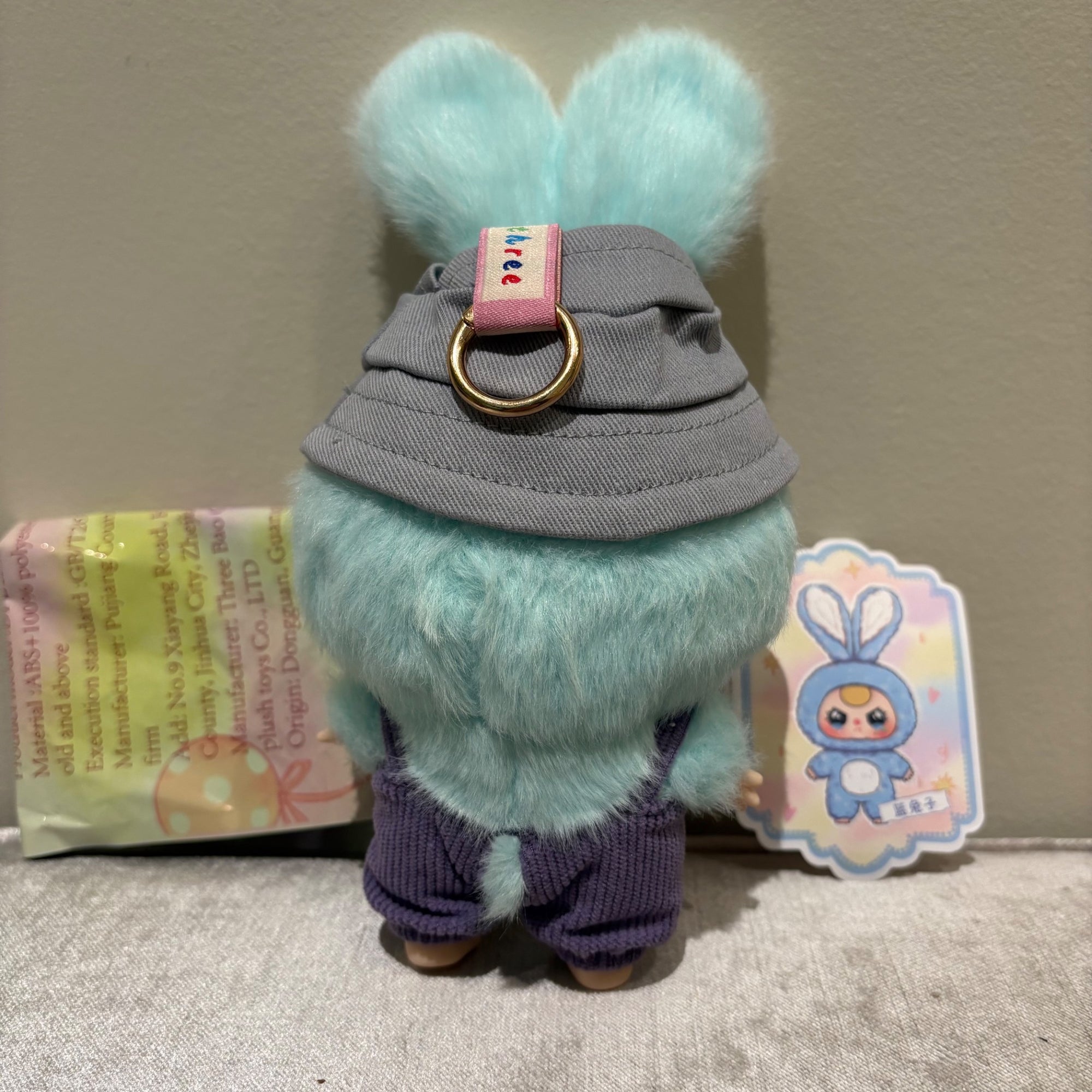 Blue with Purple Overalls (rare liquid eyes) - Macaron by Baby Three - 1