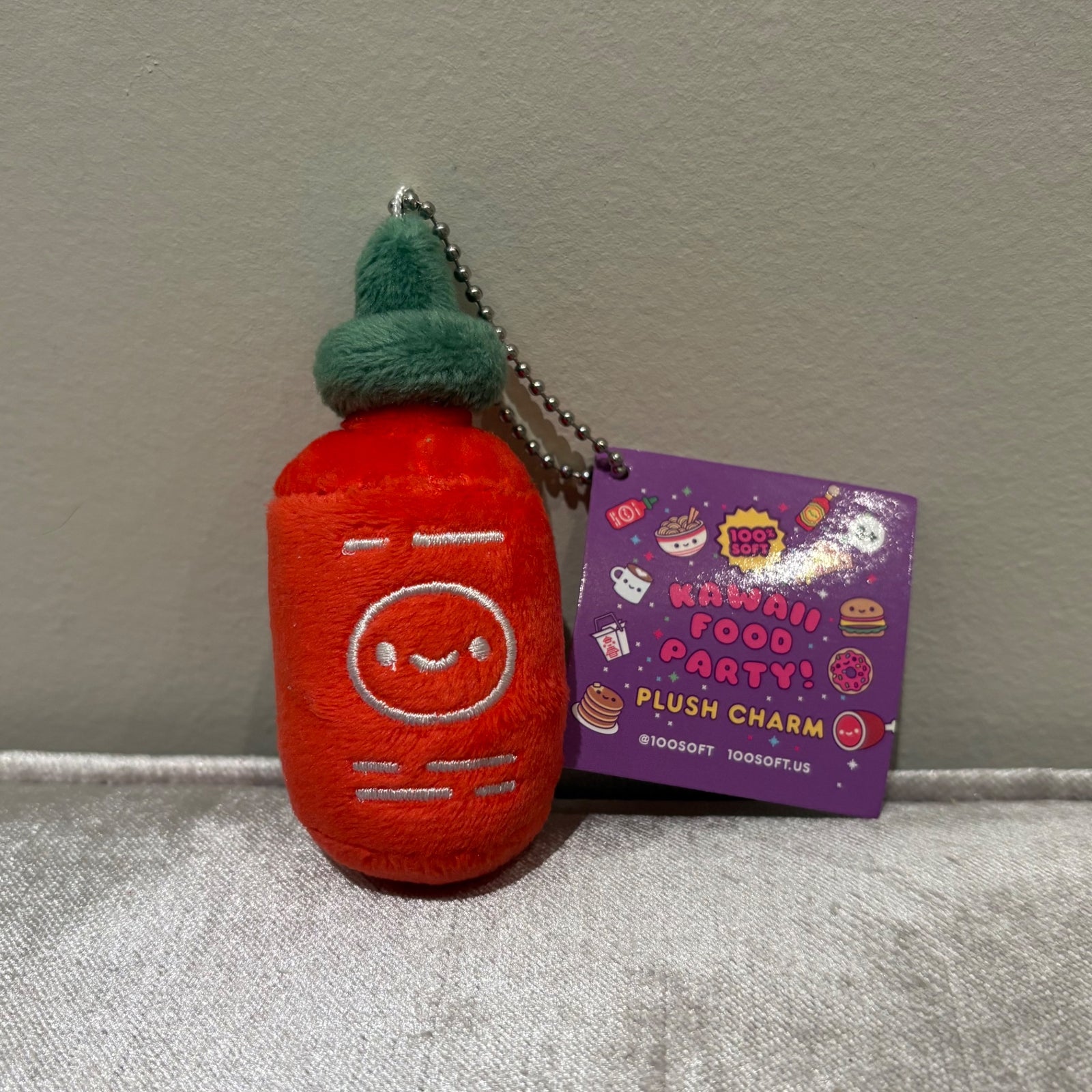 Sriracha Plush Charm Keychain by 100% Soft - 1