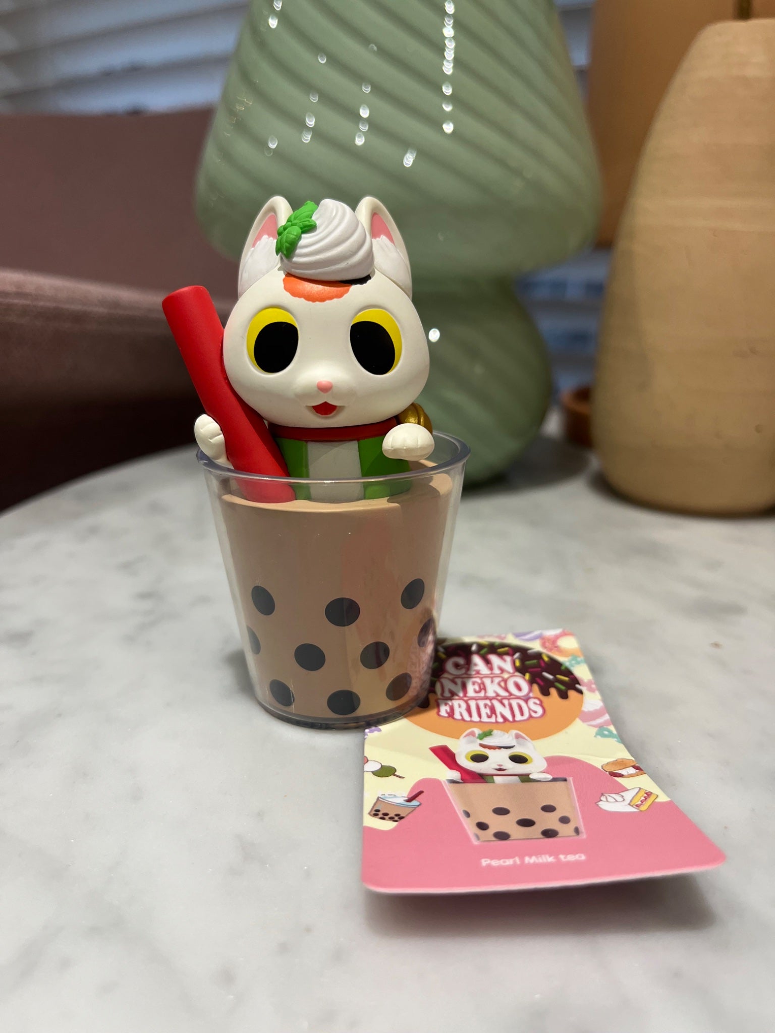 Popmart X Konatsuya Konatsu Can Neko Friends Sweet Dessert Pearl Milk Tea - 1