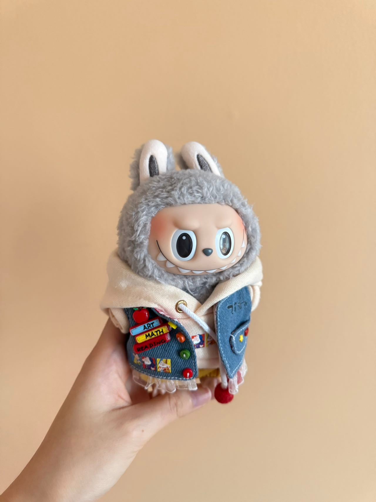  Jean Vest Hoodie Outfit - Labubu Clothes - 1