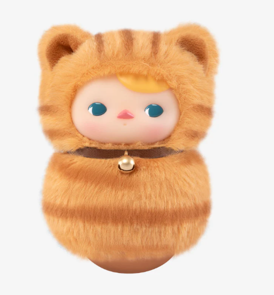 Red Tabby - PUCKY Roly-Poly Kitty Series Vinyl Plush by POP MART - 1