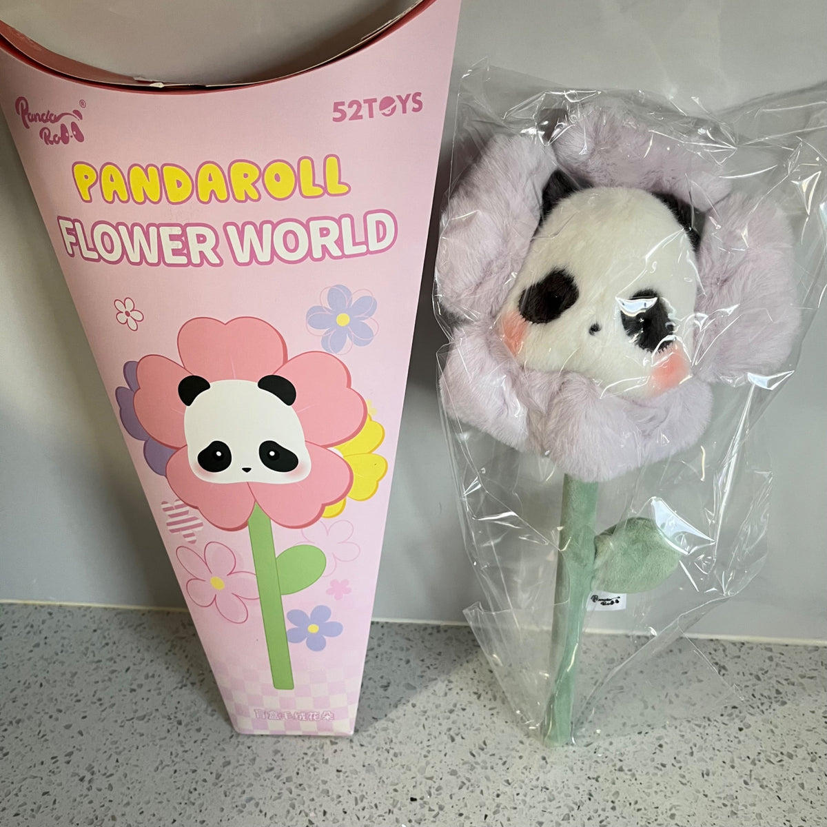 Purple Flower- Panda Roll Plush Flower by 52 Toys - 1