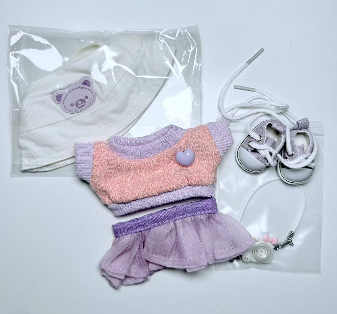 Pink Sweater Full Set - Labubu Clothes for Have A Seat - 1