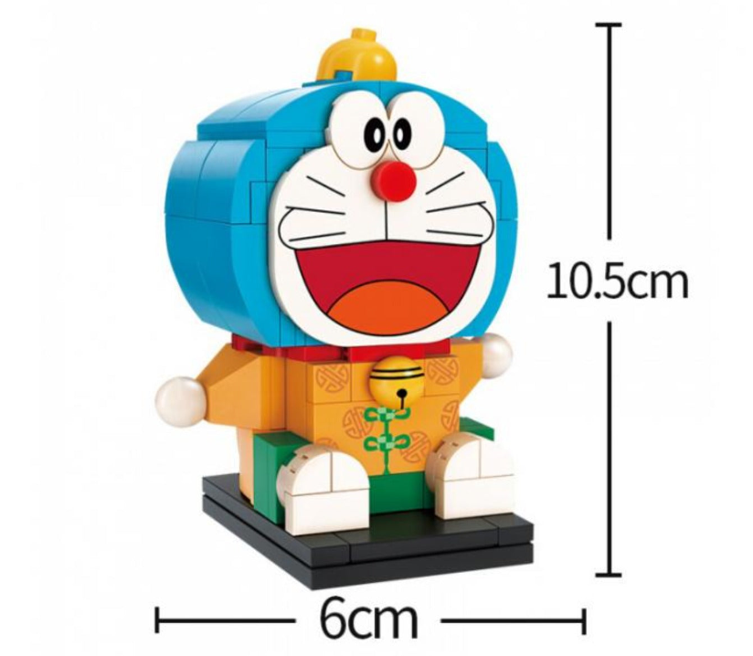 Orange Lunar New Year Costume Building Block  - Doraemon  - 1