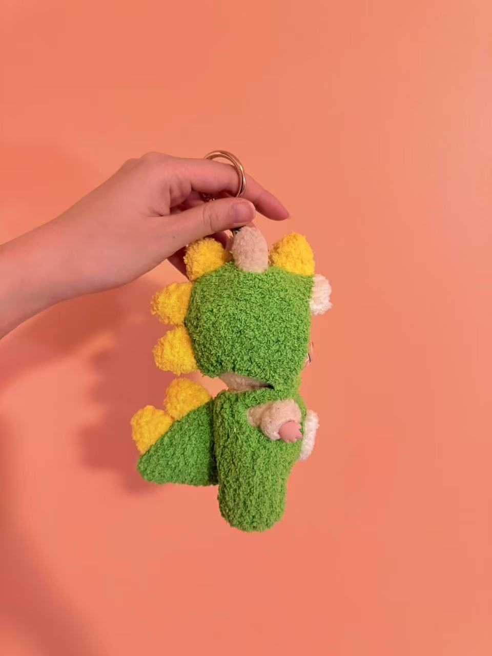 Crochet Green Dino - Labubu Clothes For Exciting Macaron  - 2