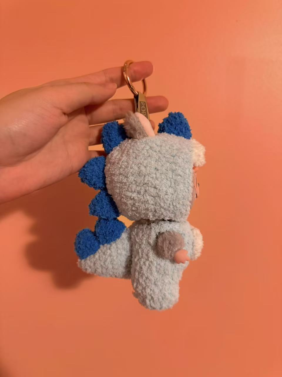 Crochet Blue Dino - Labubu Clothes For Exciting Macaron  - 1