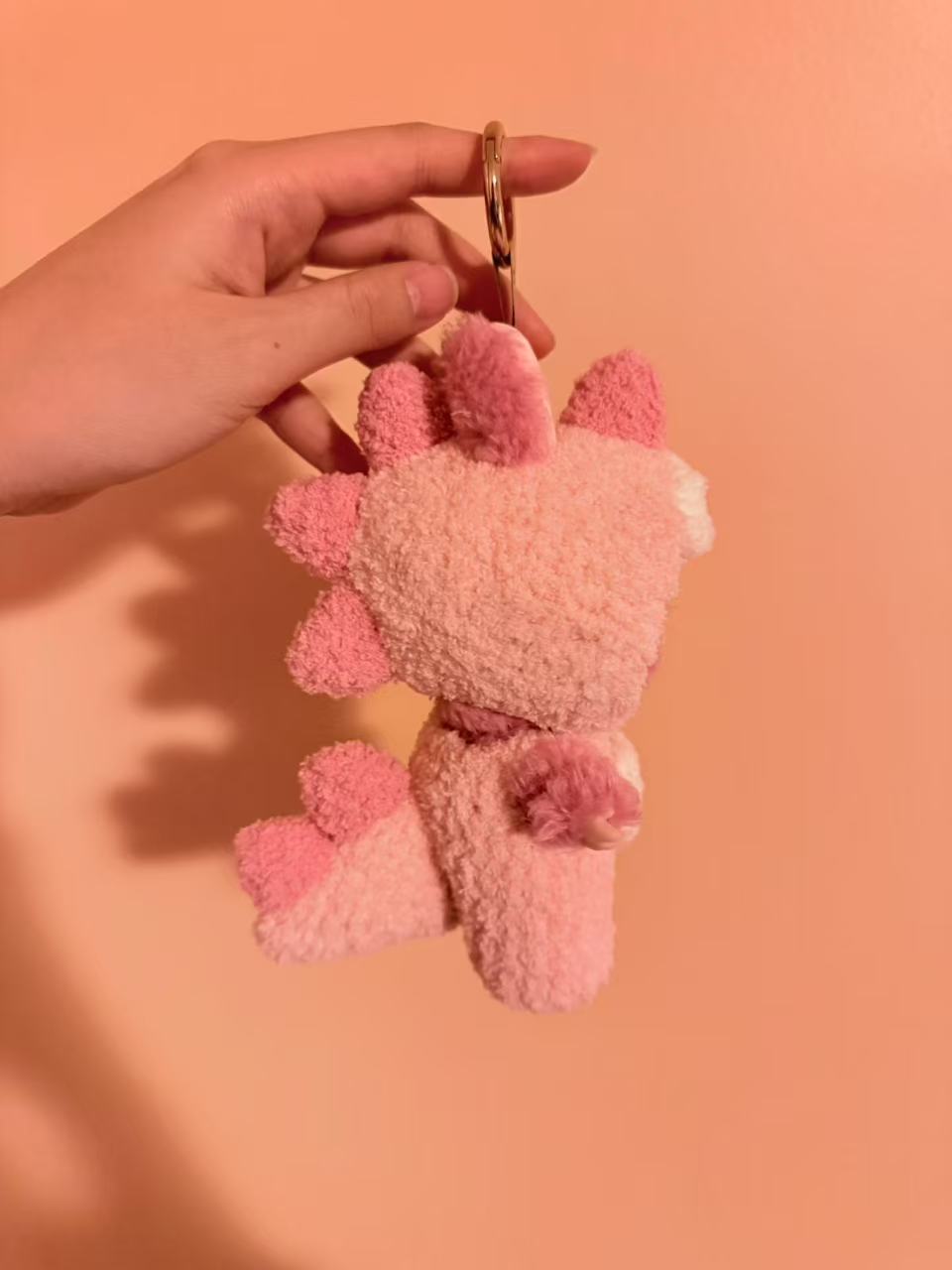 Crochet Pink Dino - Labubu Clothes For Exciting Macaron  - 1