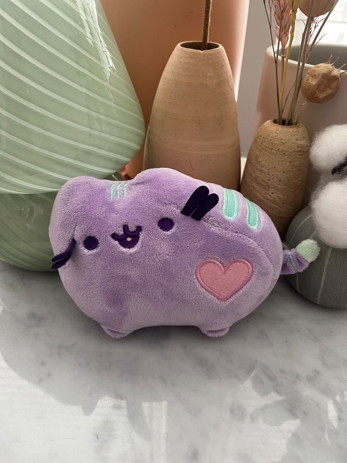 Pusheen Purple Heart Plush - 1