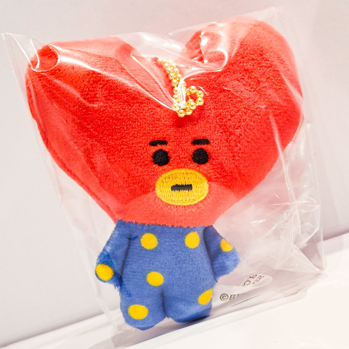 BT21 TATA Fuwa Fuwa Mascot Plush Keychain BTS by Bandai - 1