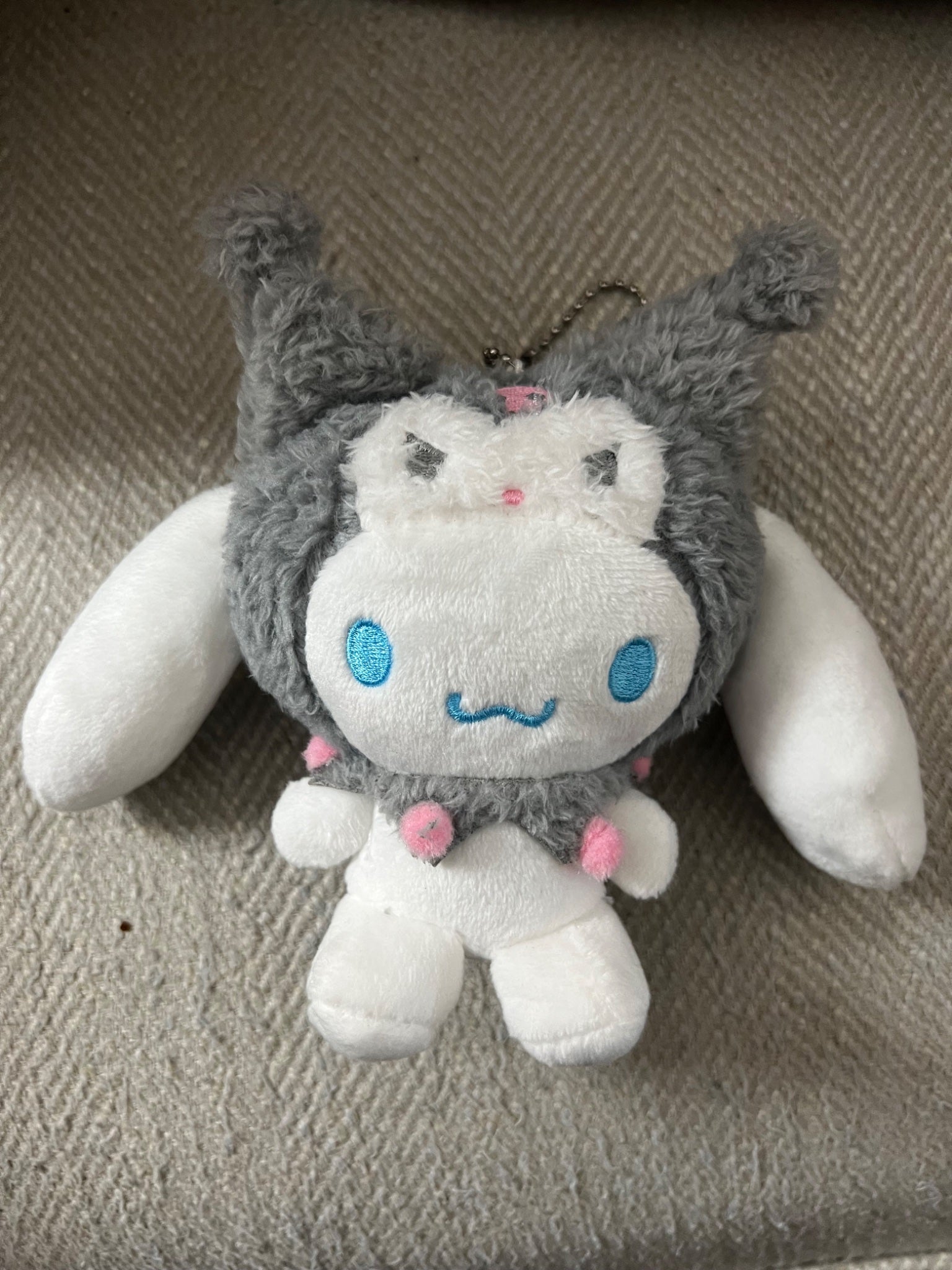 Cinnamonroll as Kuromi Plush Keychain - Sanrio - 1