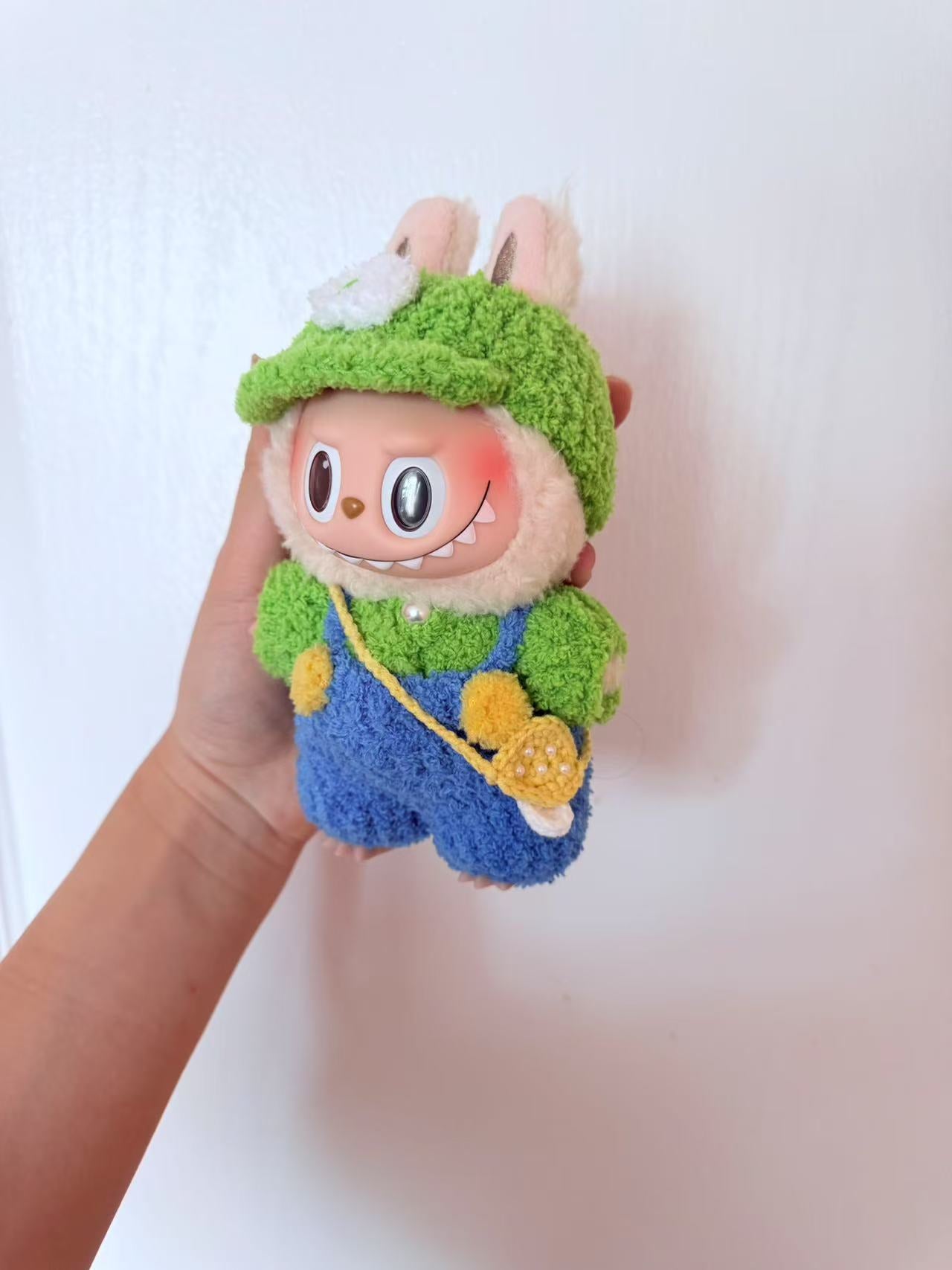 Crochet Luigi - Labubu Clothes For Exciting Macaron - 1