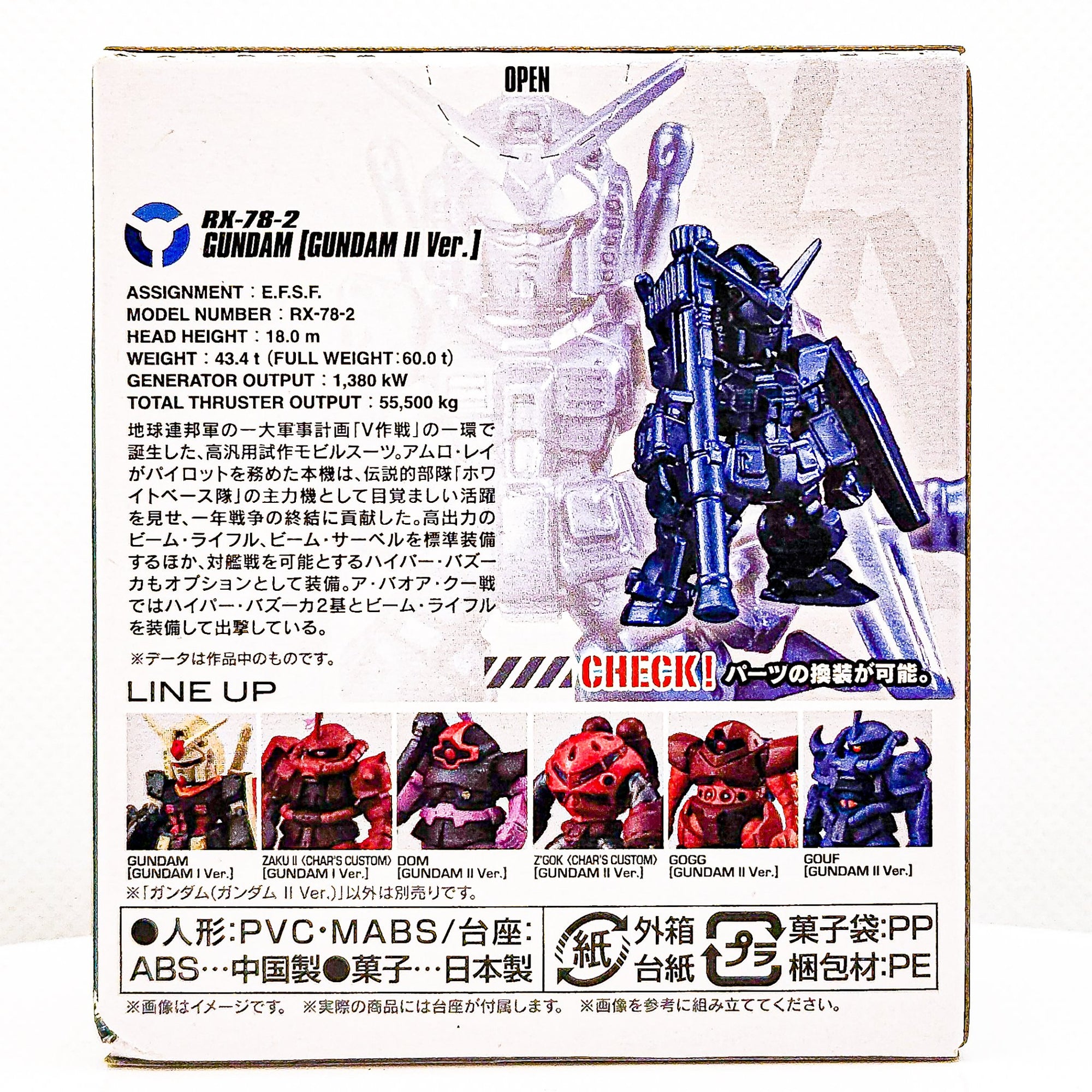 Gundam Converge RX-78-2 METALLIC BLUE (Gundam II Ver.) Movie Visual Selection Figure by Bandai - 1