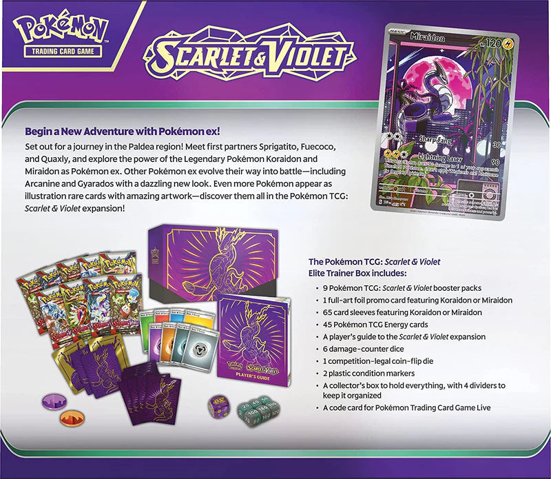 Pokémon Trading Card Game TCG Scarlet & Violet Base set Elite Trainer Box - Miraidon - 2