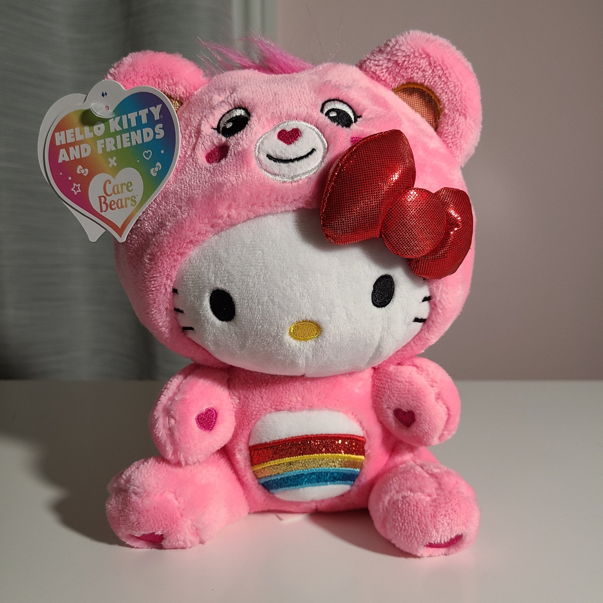 Cheer Bear Hello Kitty - Hello Kitty and Friends x Care Bear Plush- Basic Fun Inc - 1