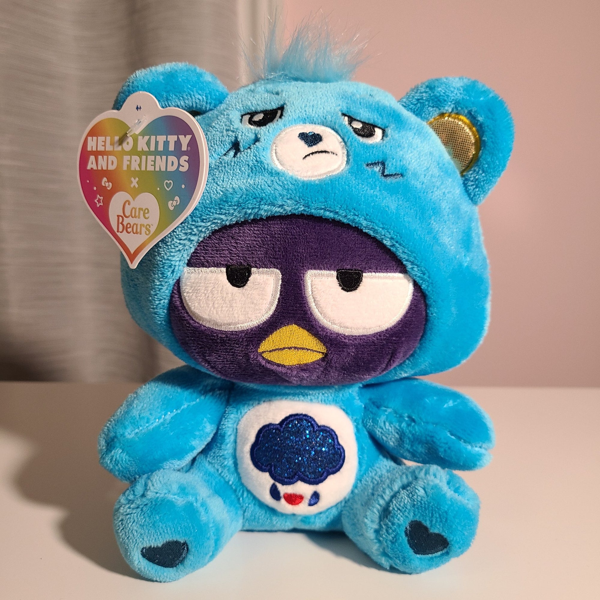 Grumpy Bear Bad Badtz Maru - Hello Kitty and Friends x Care Bears Plush - Basic Fun Inc - 1