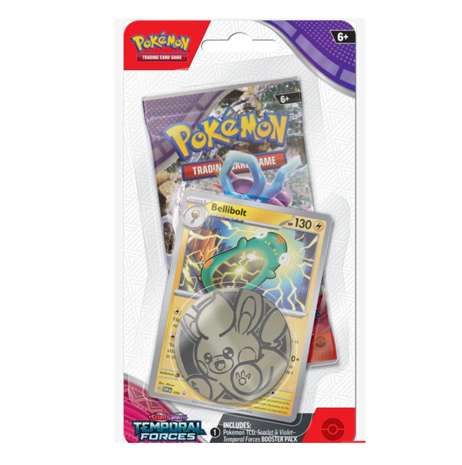 Bellibolt - Pokemon Temporal Forces Checklane 1-Pack Blister - 1