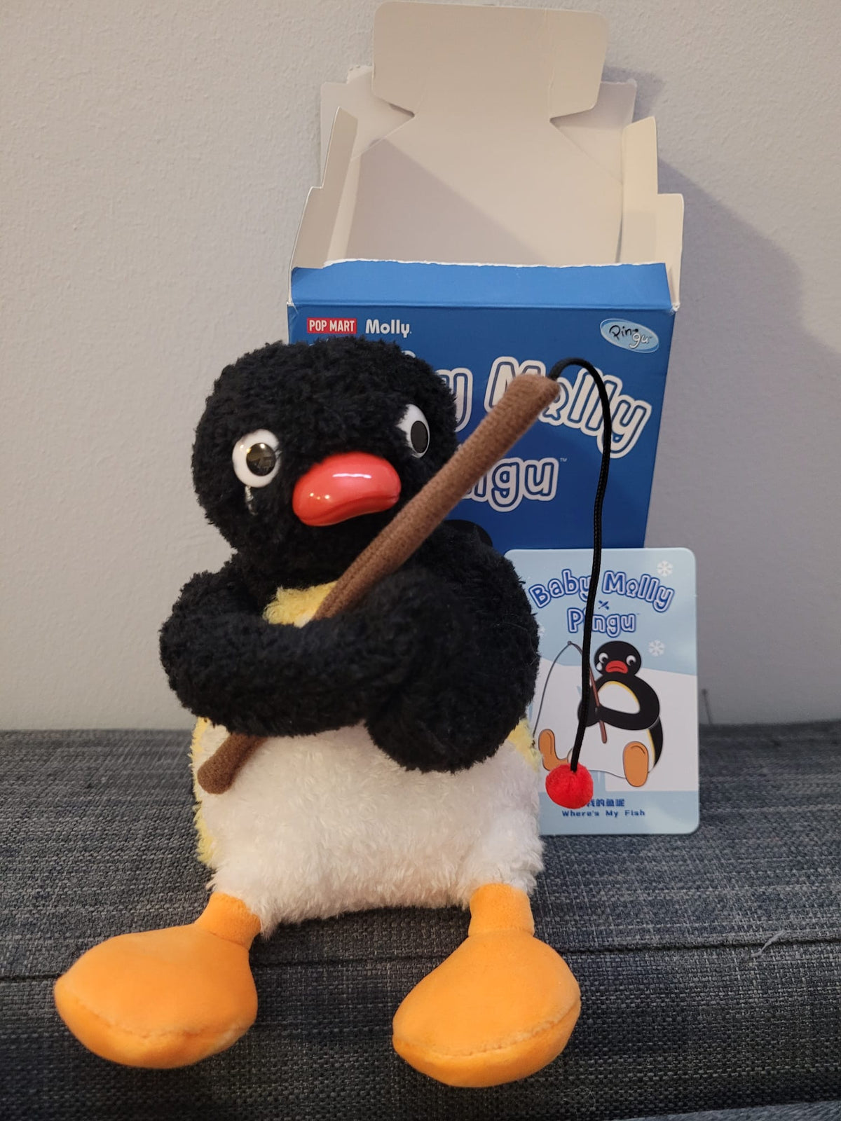 Where&#39;s My Fish Pingu Plush Pendant - Baby Molly X Pingu - Popmart - 1