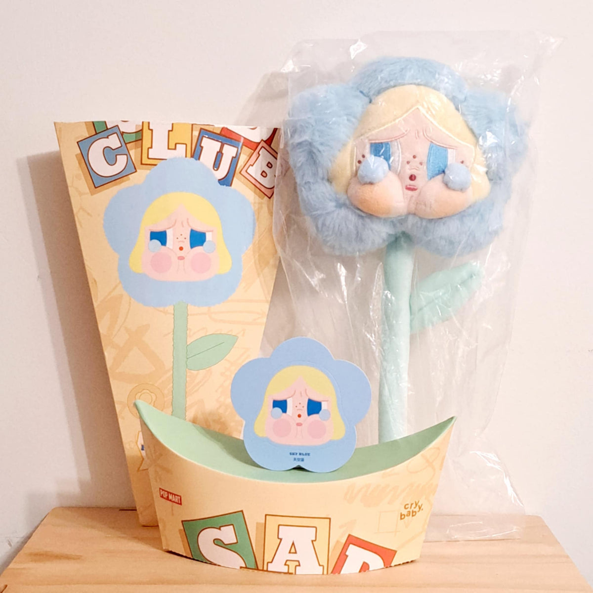 Sky Blue - Crybaby Sad Club Plush Flower - Pop Mart - 1