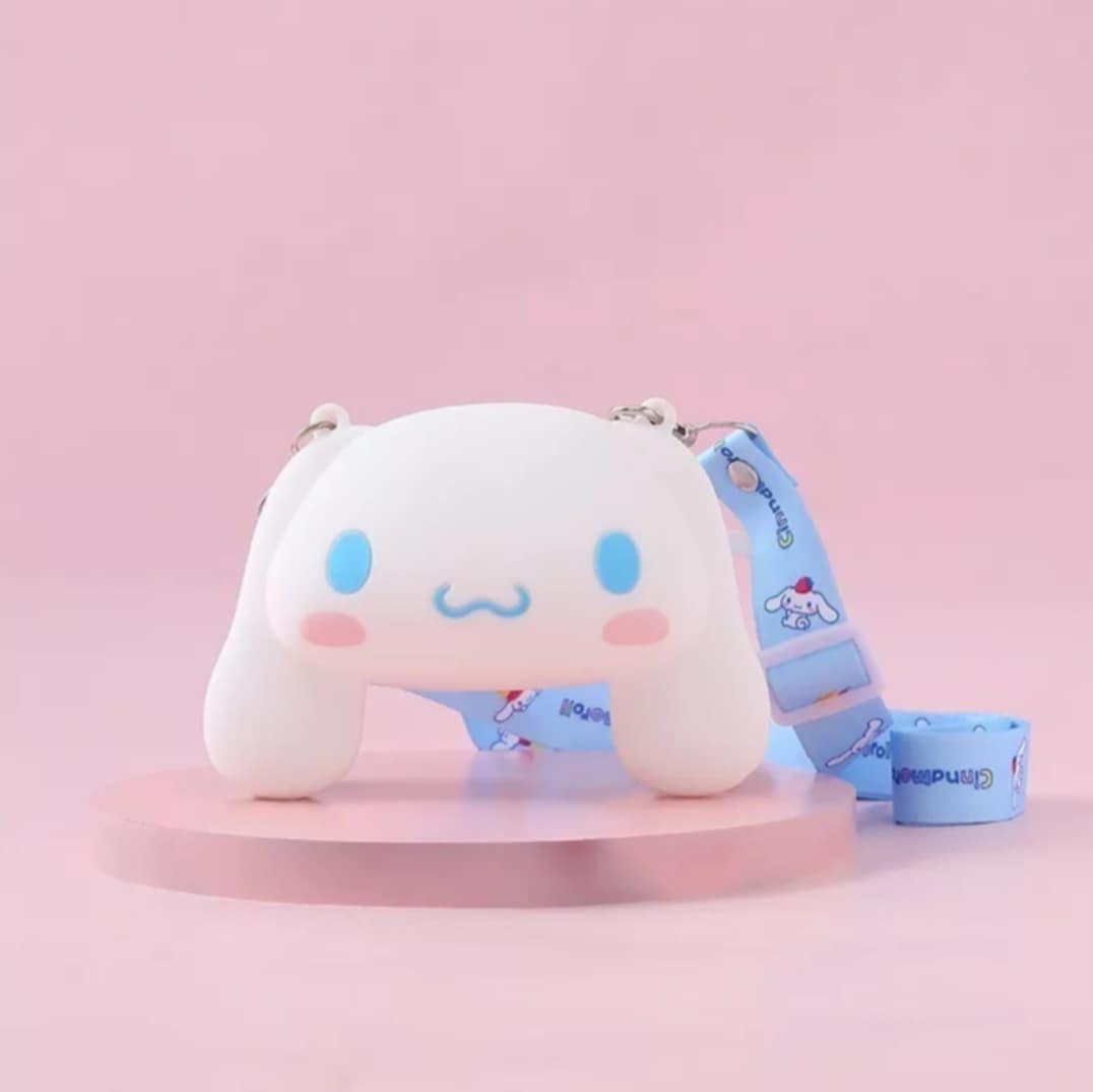 Cinnamoroll - Sanrio Character Squishy Silicone Coin Purse With Strap - 1