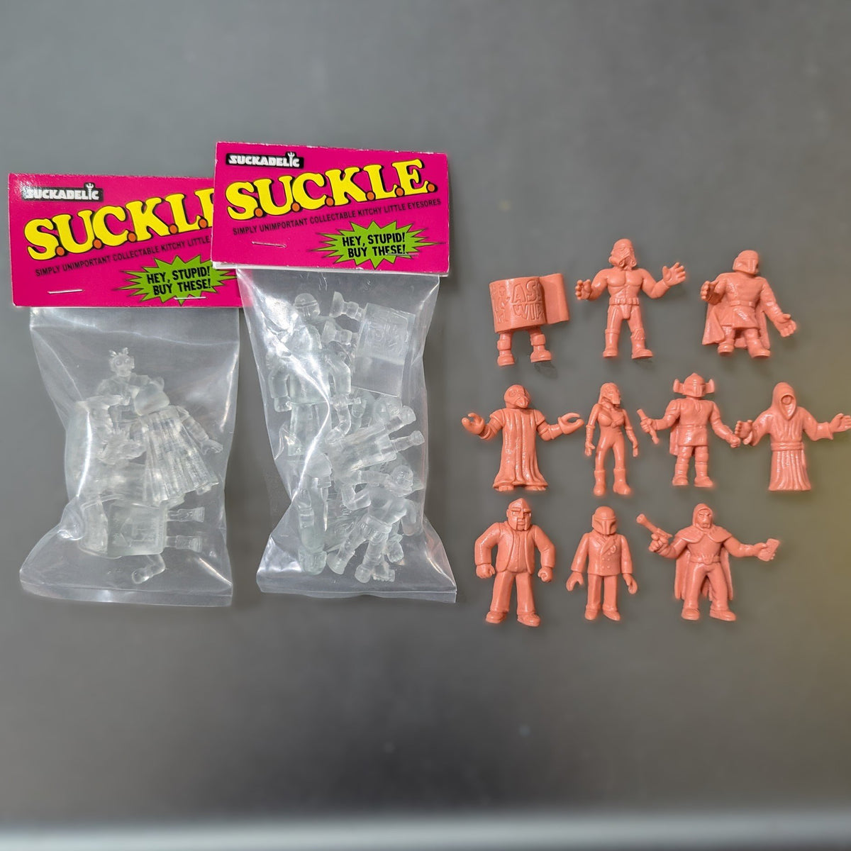 S.U.C.K.L.E. Series 1- Flesh/Clear Minifigure Set - Suckadelic - Sucklord - 1