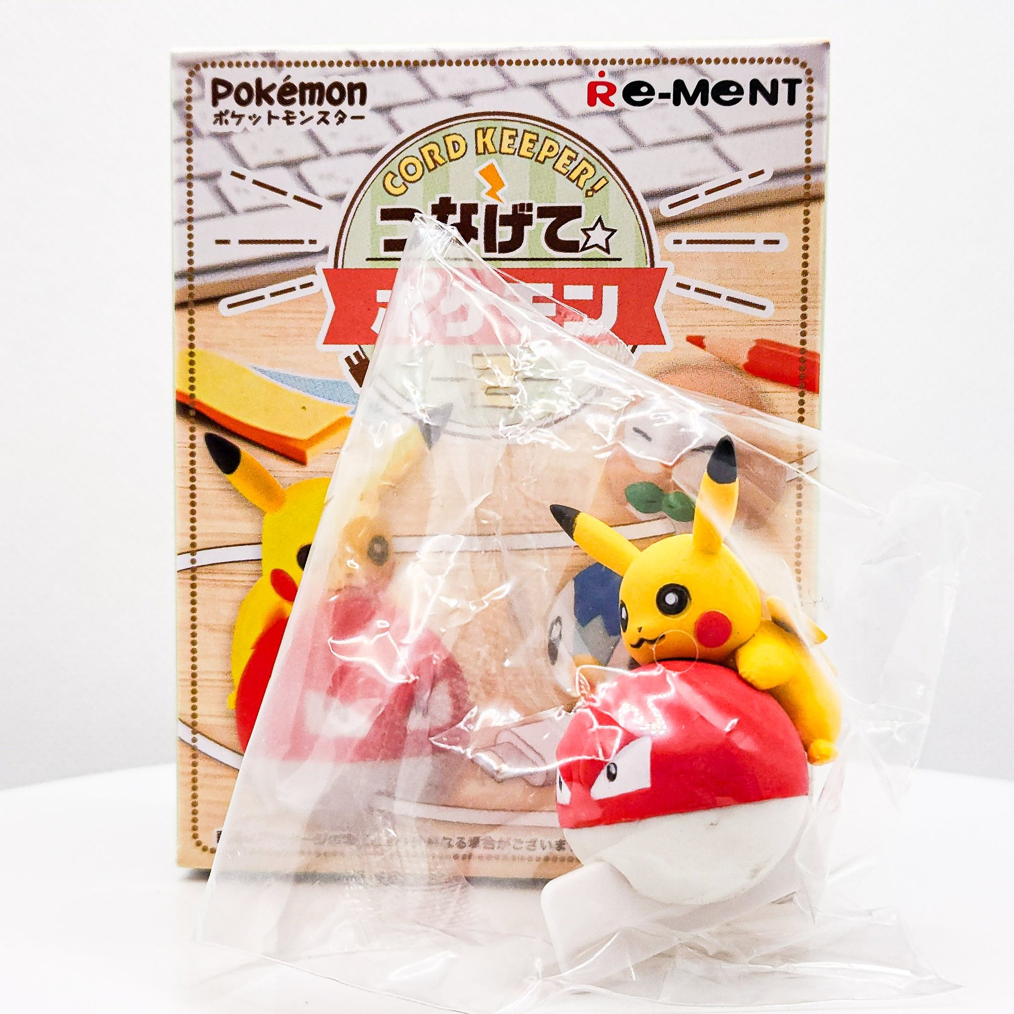 Pokemon PIKACHU & VOLTORB Cord Keeper Figure Series 02 by RE-MENT - 1